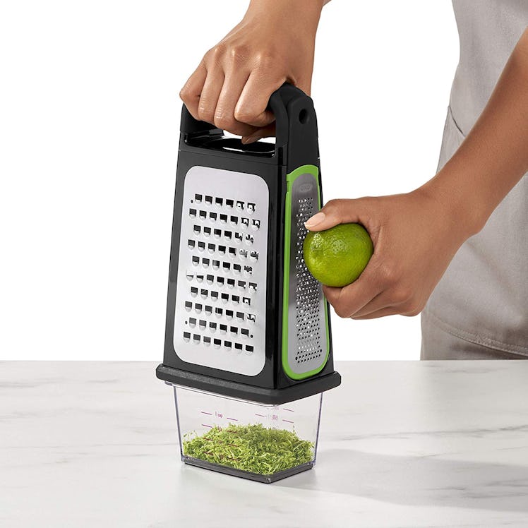 OXO Good Grips Etched Box Grater with Removable Zester