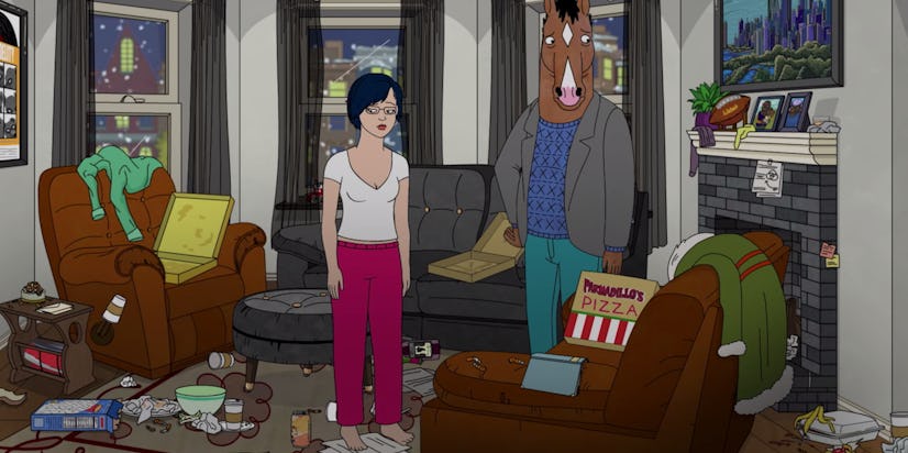 Diane and BoJack talk about depression in the Chicago apartment she shares with Guy in 'BoJack Horse...