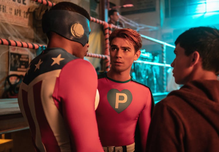 Archie and Mad Dog dress as superheroes for Halloween on 'Riverdale'