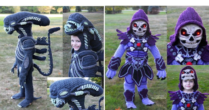 Stephanie Pokorny, an Ohio mom, crochets Halloween costumes for sons that are out of this world. 