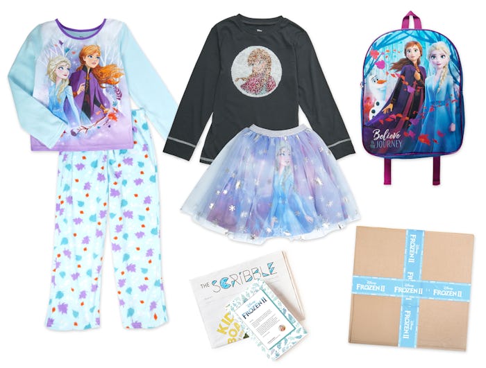 an assortment of Frozen 2 clothing and accessories from KIDBOX limited-edition Disney release.