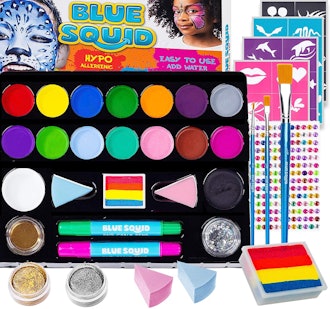 Blue Squid Face Paint Kit For Kids