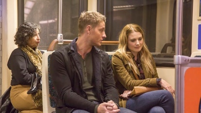 Justin Hartley as Kevin and Alexandra Breckenridge as Sophie on 'This Is Us' 