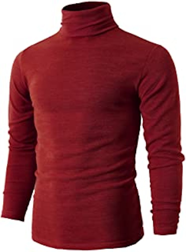 H2H Mens Casual Slim Fit Pullover Sweaters Knitted Turtleneck Thermal Basic Designed