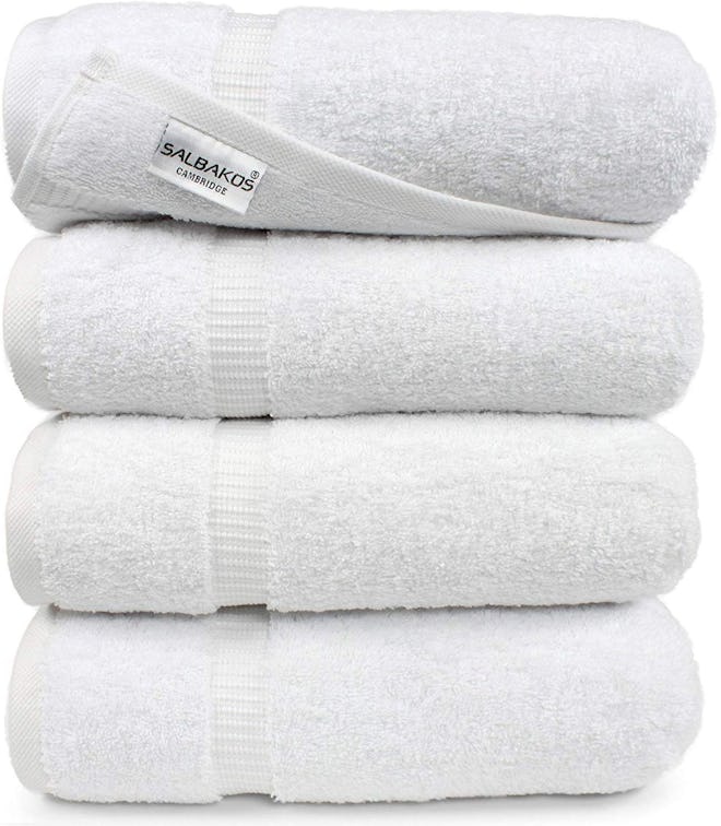 SALBAKOS 100% Organic Turkish Cotton Bath Towels (Set Of 4)