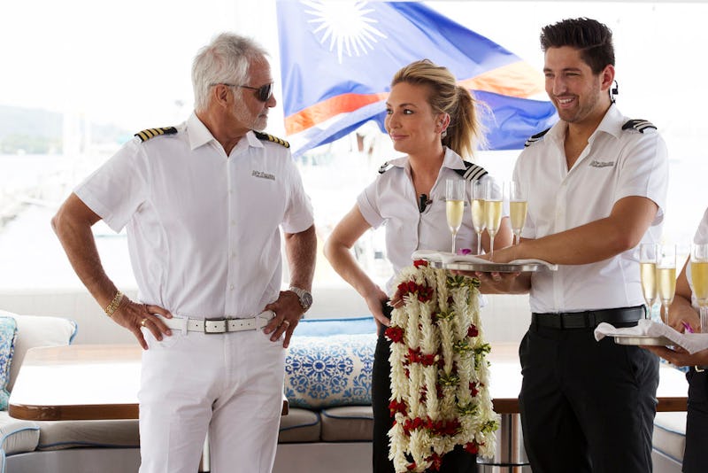Captain Lee, Kate Chastain, and another stew member from Below Deck. 