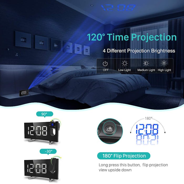 PICTEK Projection Alarm Clock