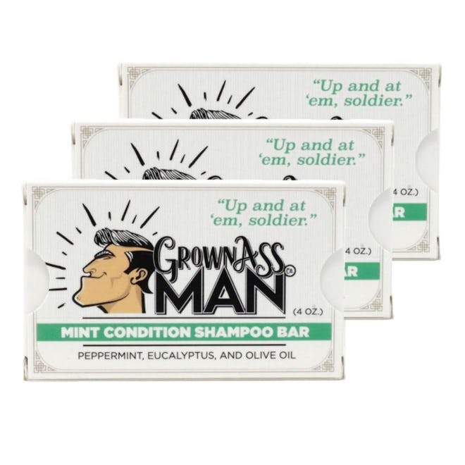 Grown Ass Man Co. Mint Condition Shampoo Bar (3-Pack)