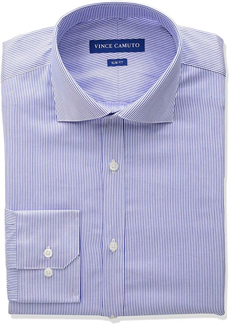 Vince Camuto Men's Slim Fit Spread Collar Dress Shirt