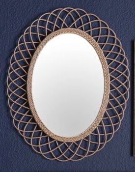 Rattan Oval Wall Mirror by Drew Barrymore Flower Home