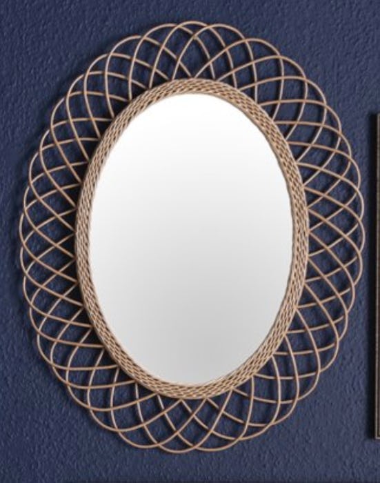 Rattan Oval Wall Mirror by Drew Barrymore Flower Home
