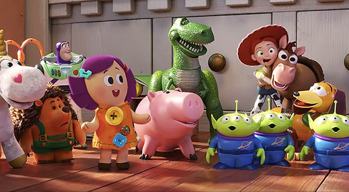 The toys of 'Toy Story 4' meet Forky.