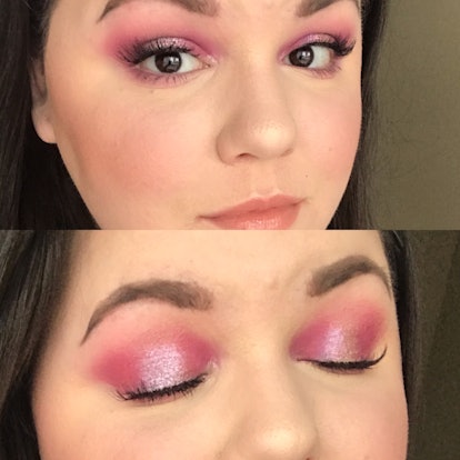 Huda Beauty's Mercury Retrograde palette features pink, purple, and metallic hues.