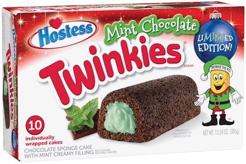 Mint chocolate Twinkies are the perfect holiday treat for mint lovers.