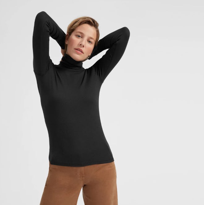 Micro Rib Turtleneck