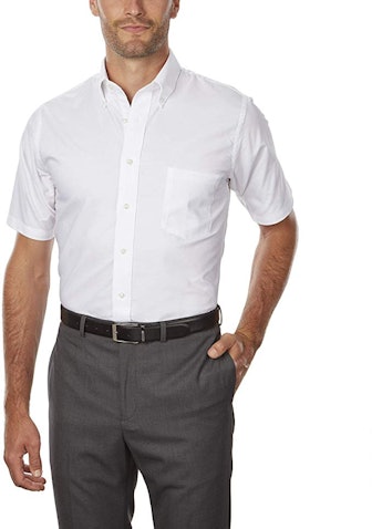 Van Heusen Men's Short Sleeve Oxford Dress Shirt
