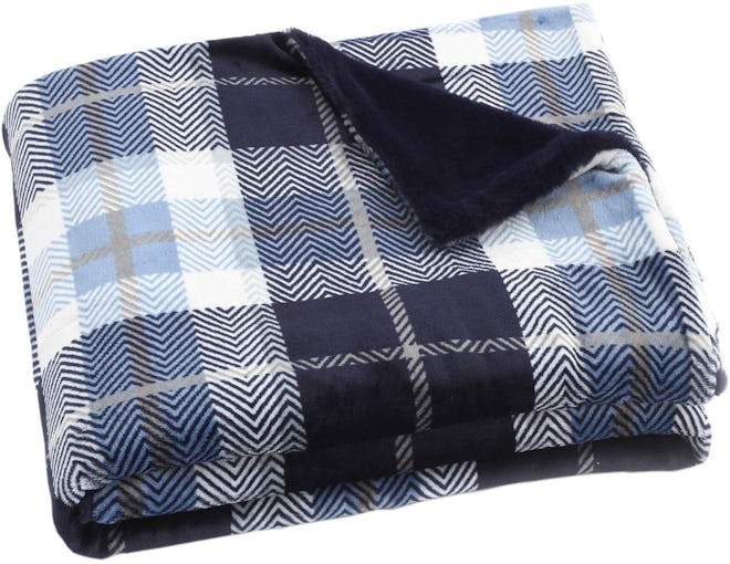 EverGrace Fleece Plaid Flannel Throw Blanket