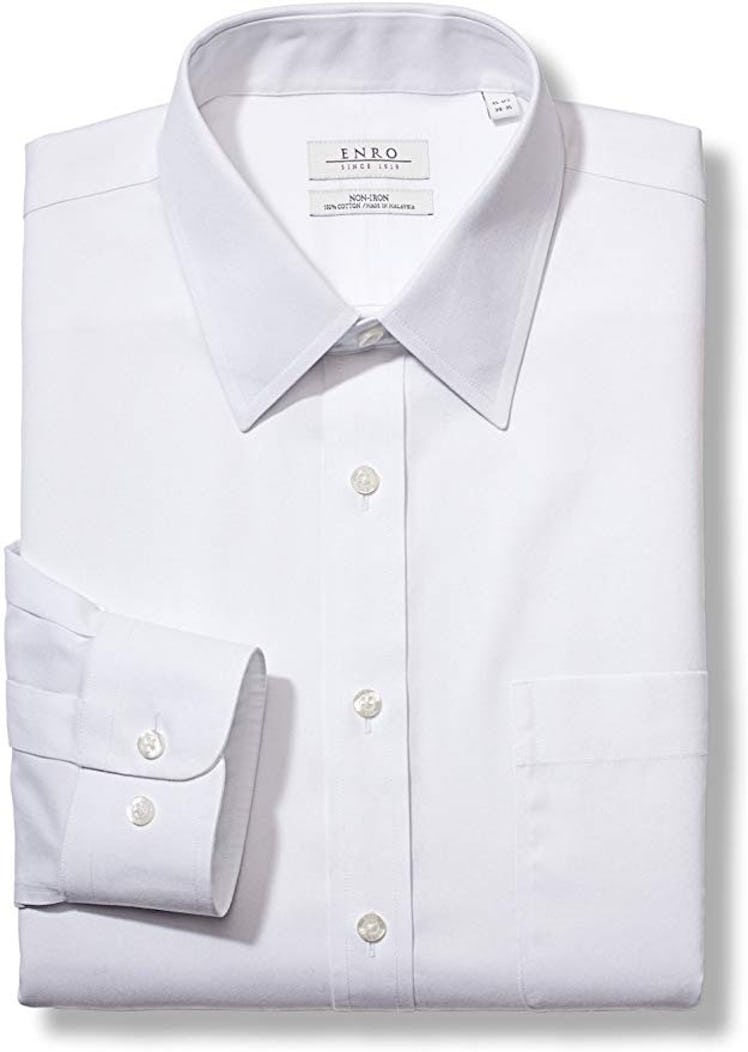 Enro Men's Long  Classic Fit Collar Dress Shirt