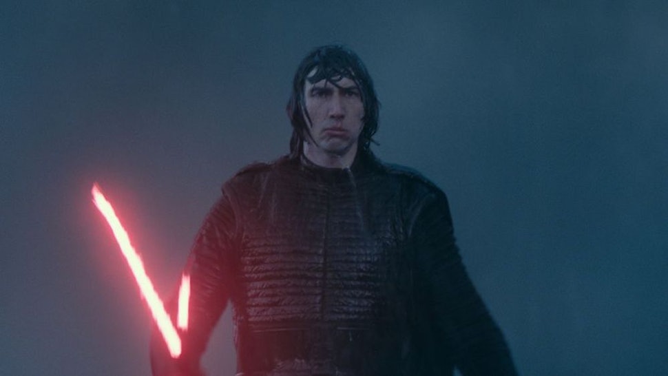 Kylo Ren avec son sabre laser, tout mouillé