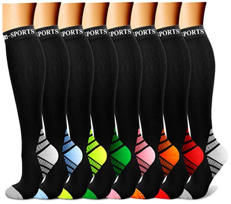 CHARMKING Compression Socks (8 Pairs)