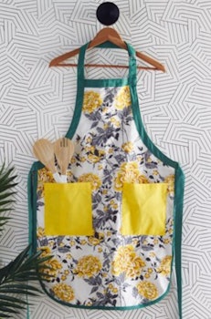 Vintage Floral Apron, Jamaican Yellow by Drew Barrymore Flower Home