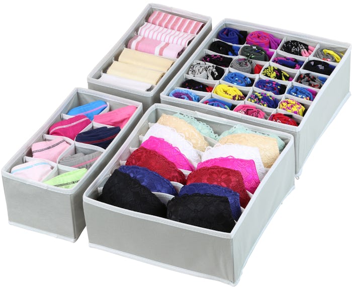 Simple Houseware Underwear Drawer Organizer (4-Piece Set)