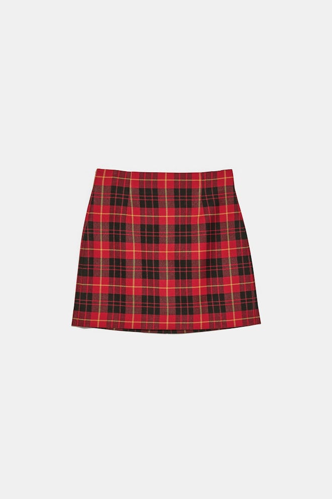 Plaid Mini Skirt 