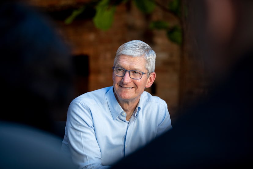 Tim Cook accepted an honor from Ceres on behalf of Apple for the company's impactful action on clima...