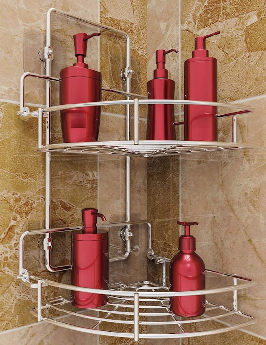 Vdomus Strong Shower Caddy 2-Tier Bathroom Corner Shelf