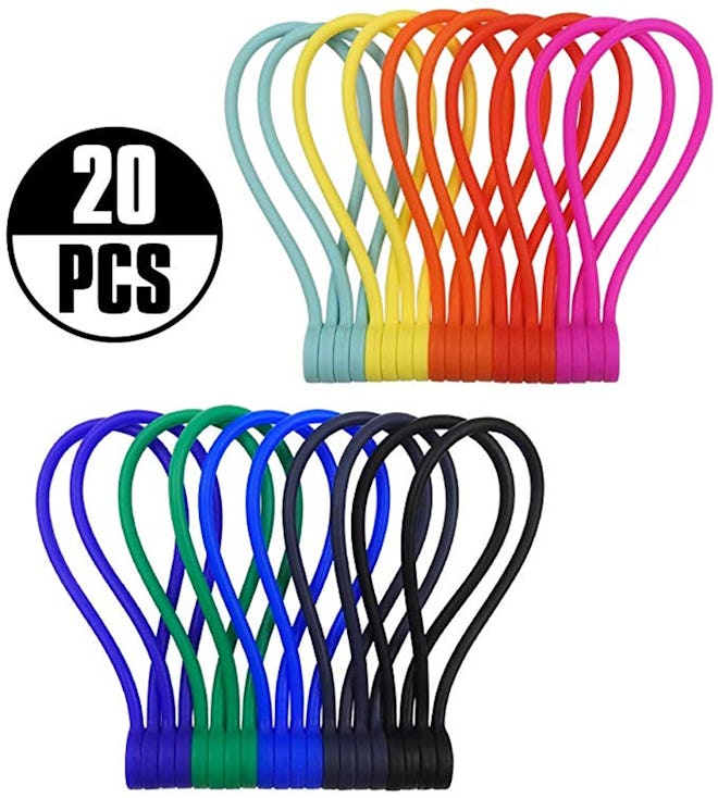 Smart&Cool Silicone Strong Magnetic Cable Ties (20-Pack)