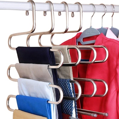 DOIOWN S-Type Stainless Steel Clothes Hangers 
