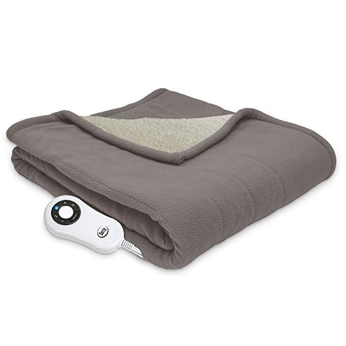 Serta Reversible Heated Throw Blanket