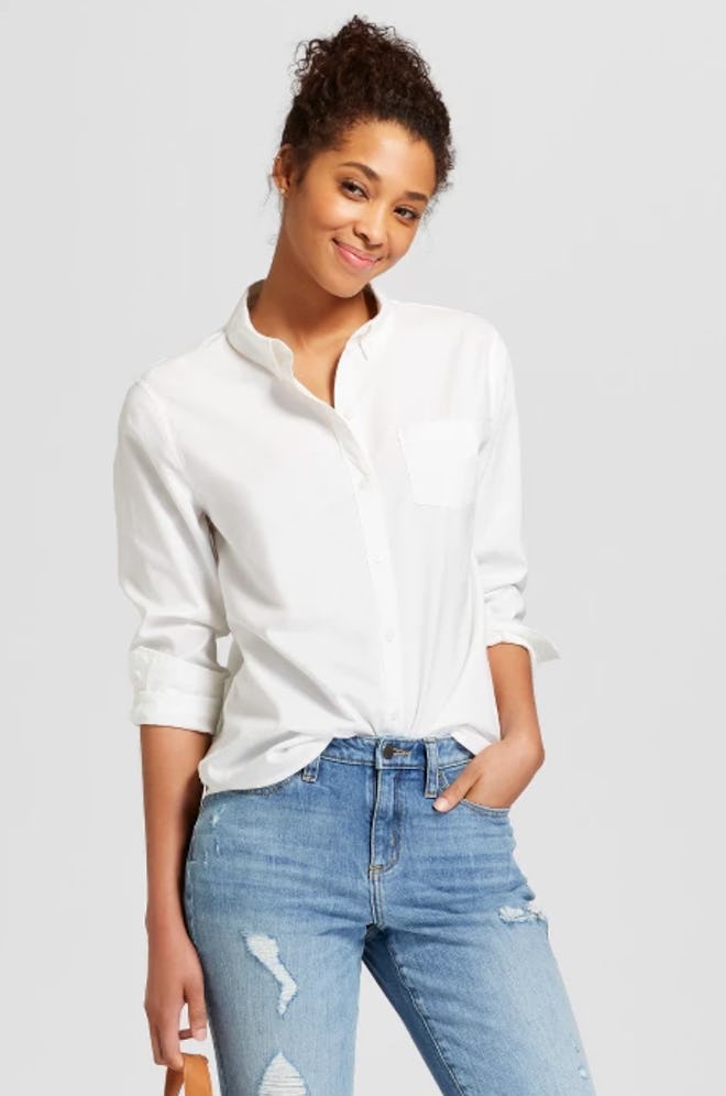 Universal Thread Women's Long Sleeve Camden Button-Down Shirt