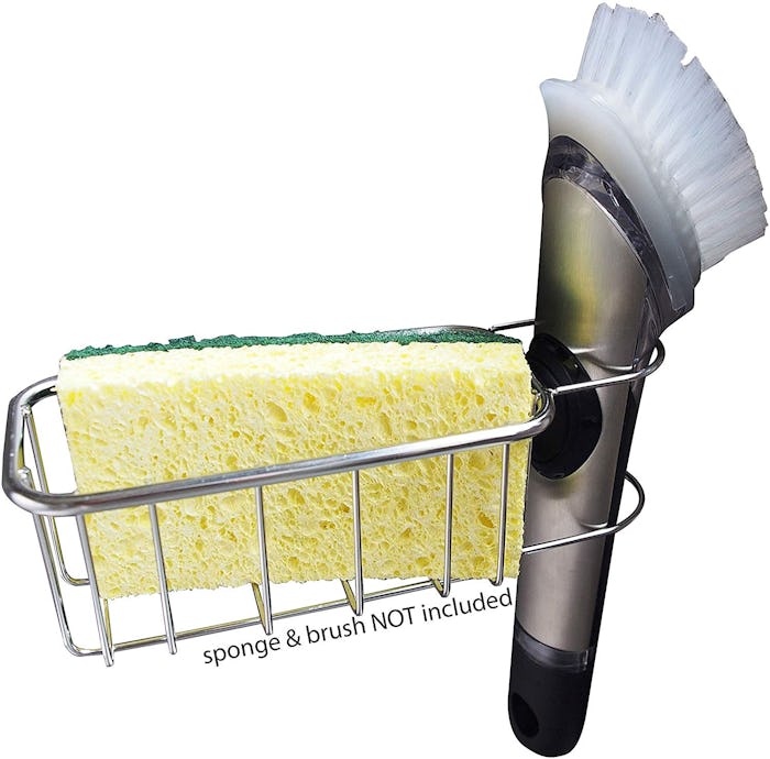2-in-1 No-Fall Adhesive Sponge Holder