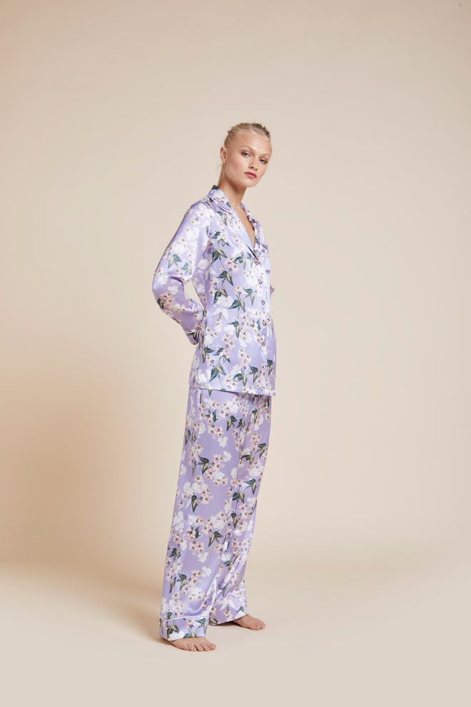 Lila Apple Blossom Silk Pajama 