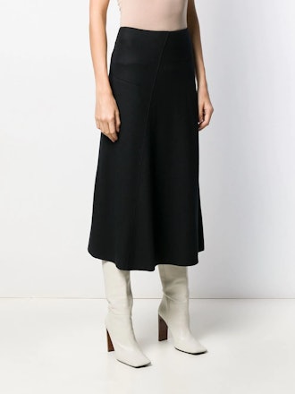 Plain Wool A-Line Skirt