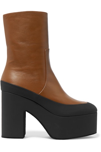 Rubber-Trimmed Ankle Boots