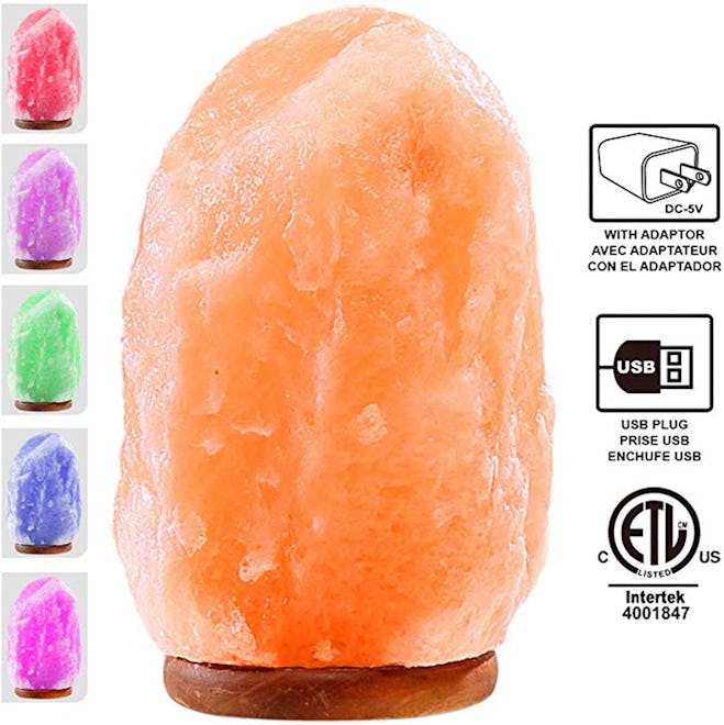 Himalayan Glow 900AC Multicolor USB Salt Lamp