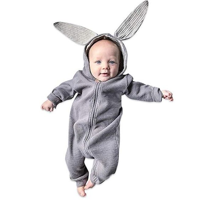 Simplee kids Unisex Baby Boy Girl Romper Cotton Bodysuits Bunny Baby Pajamas Baby Clothes for 0-3 Ye...