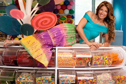 Dylan Lauren on top of candy at Dylan's Candy Bar
