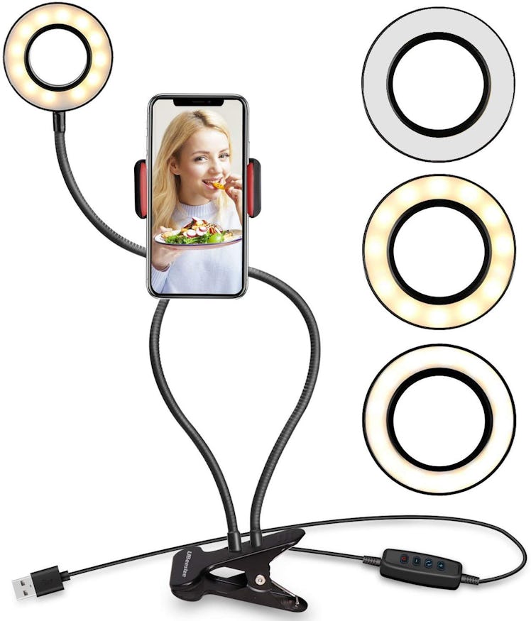 UBeesize Selfie Ring Light With Cell Phone Holder Stand
