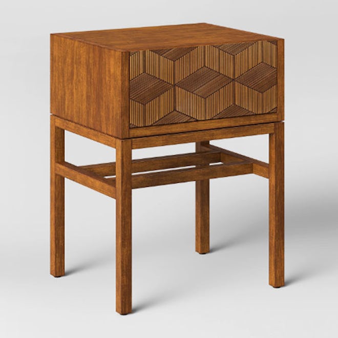 Tachuri Geometric Front Accent Table