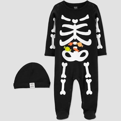 Just One You® made by carter's Baby Boys' Halloween Black Skeleton Sleep N' Play with Hat 
