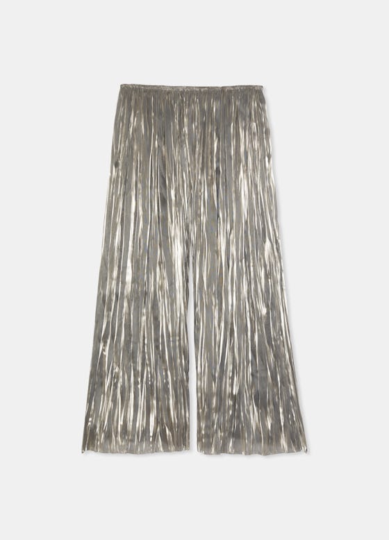 Iridescent Pleated Culotte