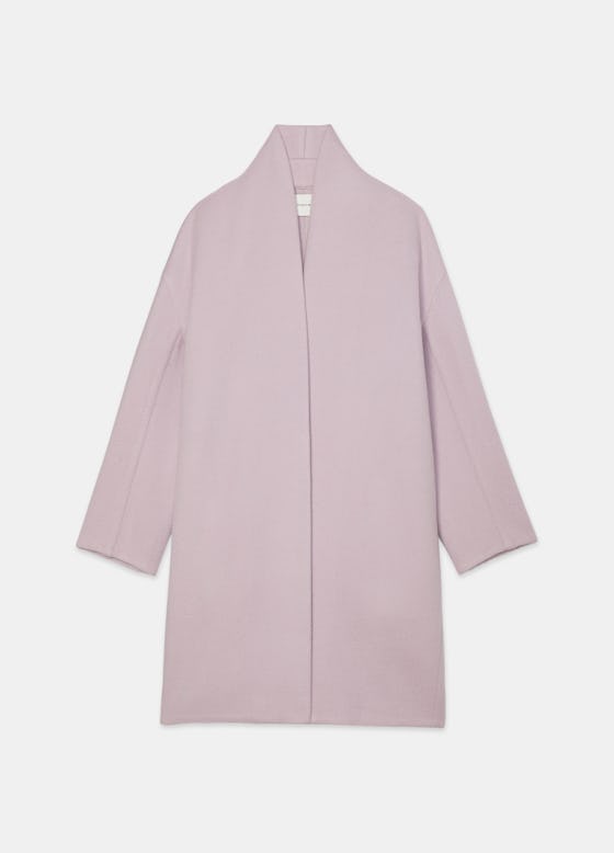 Wool Collarless Coat