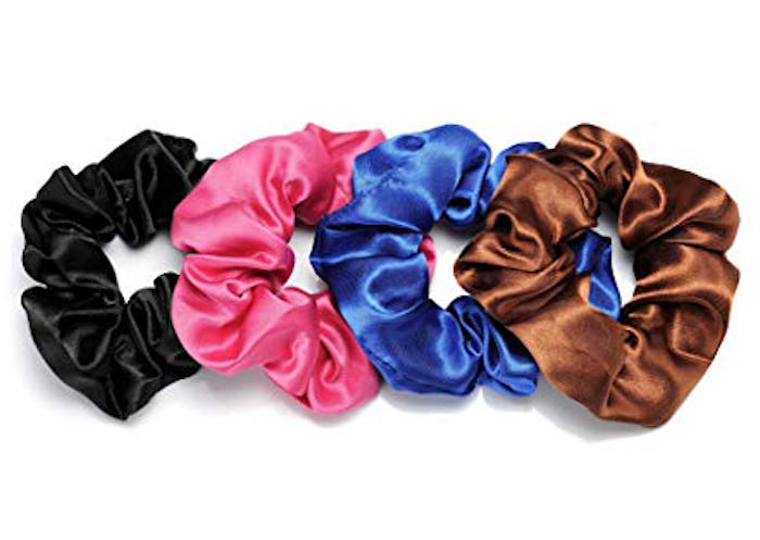 Satin Hair Scrunchie (4-Pack)