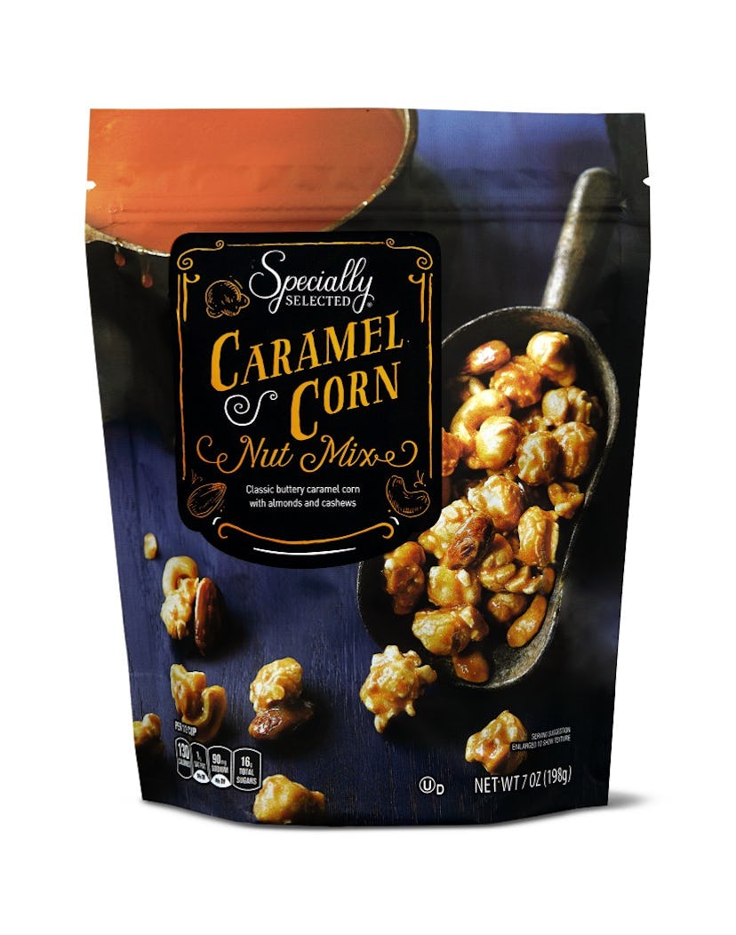 Caramel corn and nuts come together in one delicious package. 