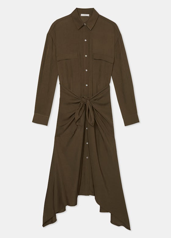 Tie Front Shirt Dress