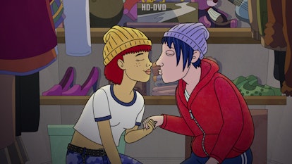 Emily (voiced by Abbi Jacobson) and Todd (voiced by Aaron Paul) in BoJack Horseman