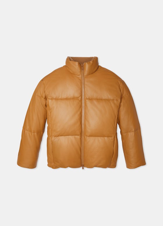 Leather Puffer Jacket
